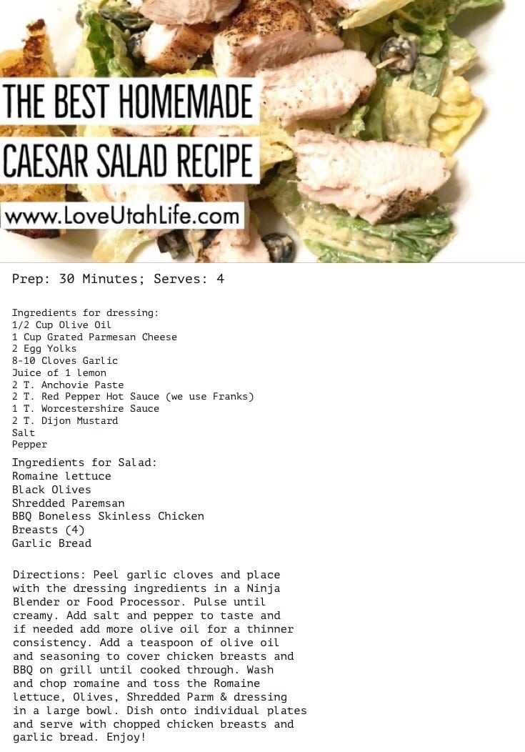 homemade caesar salad dressing recipe